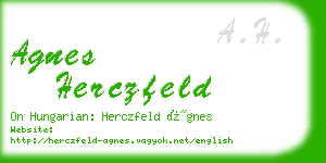 agnes herczfeld business card